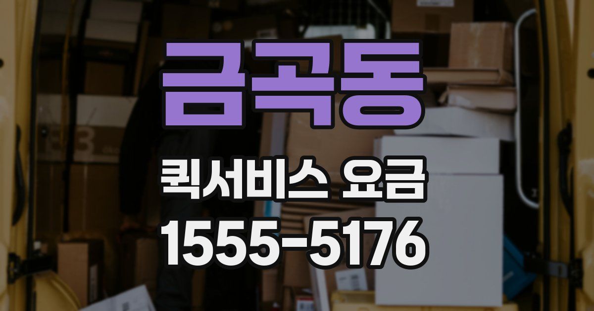 금곡동 퀵서비스 요금