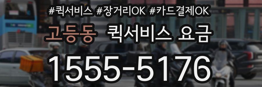 고등동 퀵서비스 요금