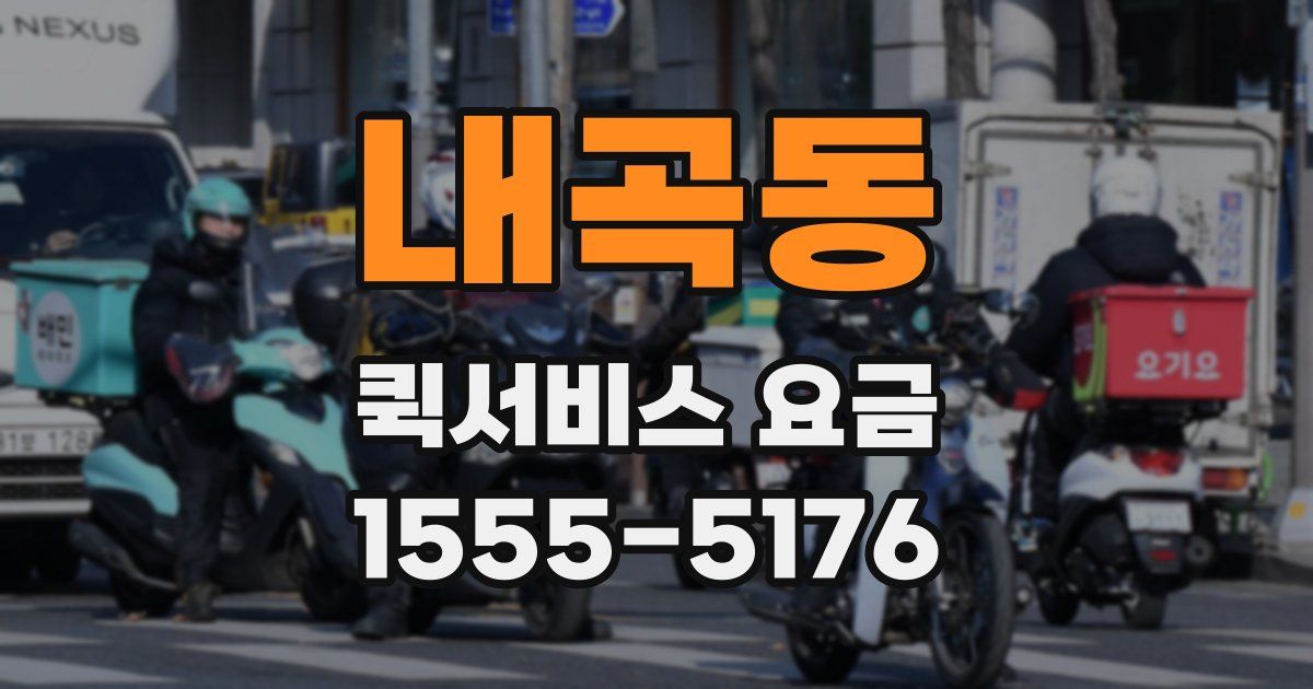 내곡동 퀵서비스 요금