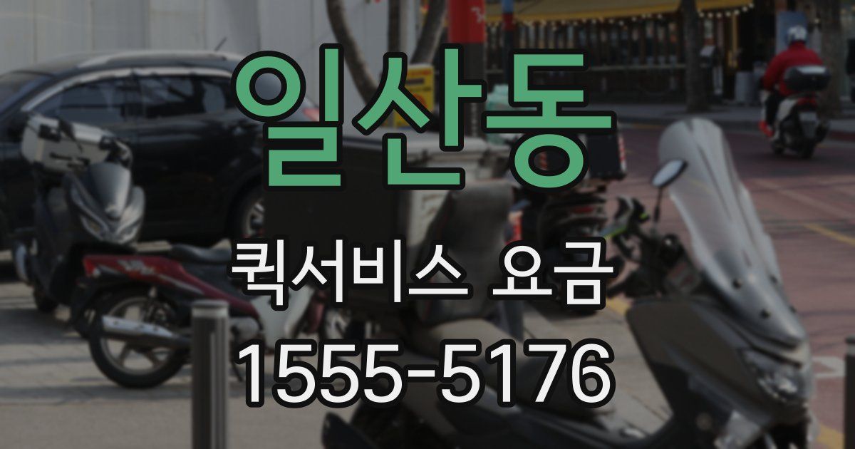 일산동 퀵서비스 요금