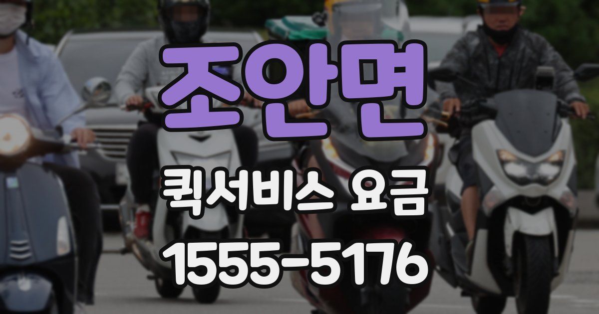 조안면 퀵서비스 요금