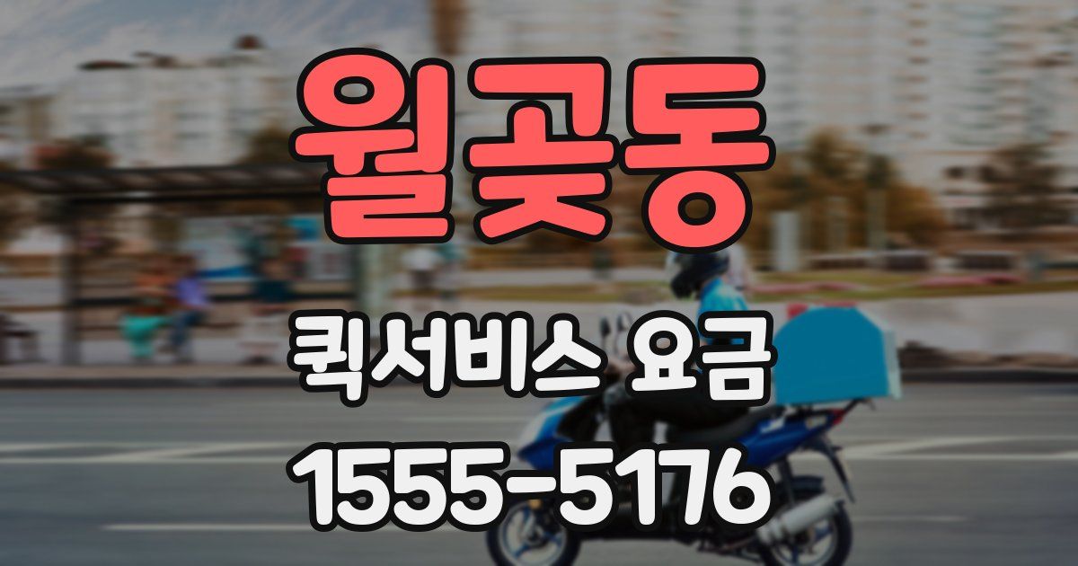 월곶동 퀵서비스 요금