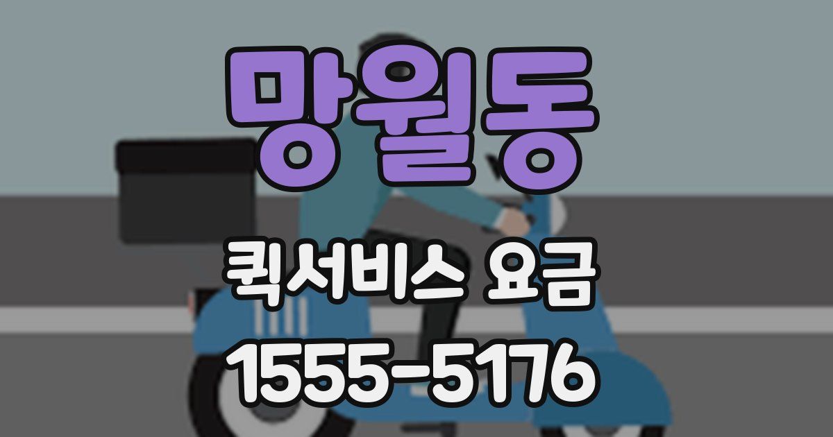 망월동 퀵서비스 요금