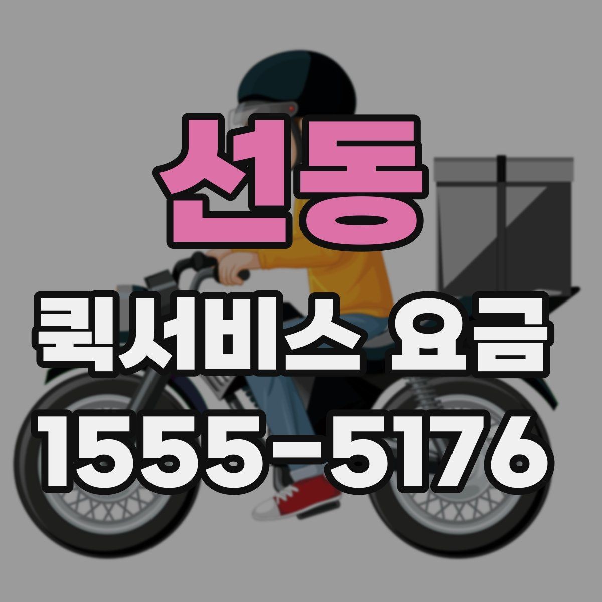 선동 퀵서비스 요금 결정에 영향을 주는 현실적인 조건