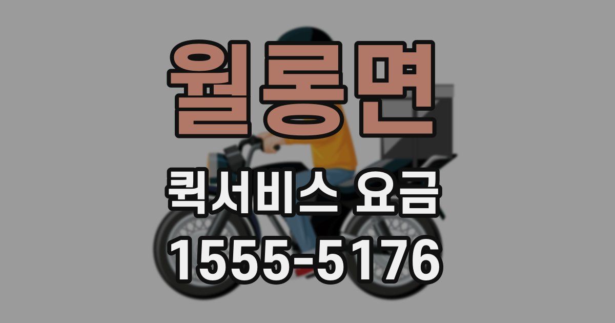 월롱면 퀵서비스 요금