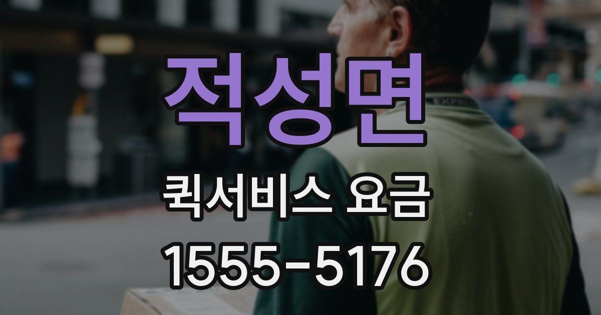 적성면 퀵서비스 요금
