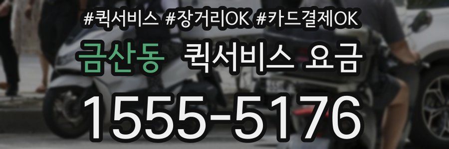 금산동 퀵서비스 요금