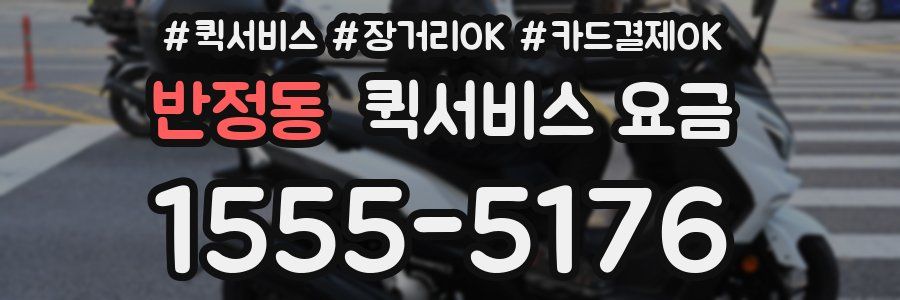 반정동 퀵서비스 요금