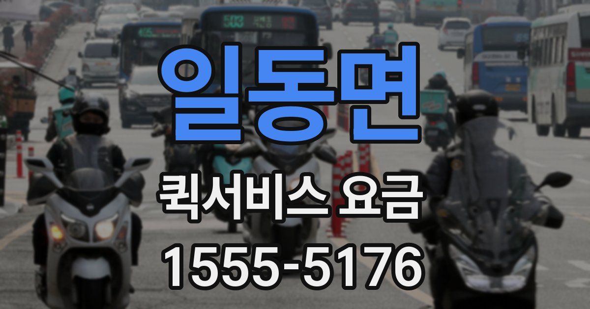 일동면 퀵서비스 요금