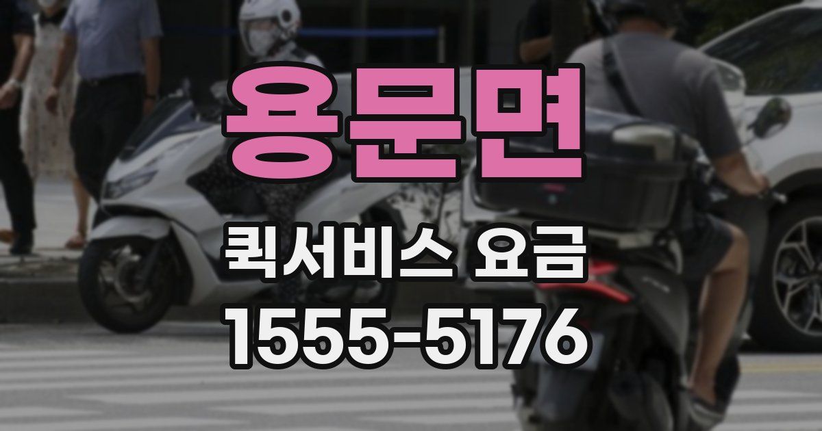 용문면 퀵서비스 요금
