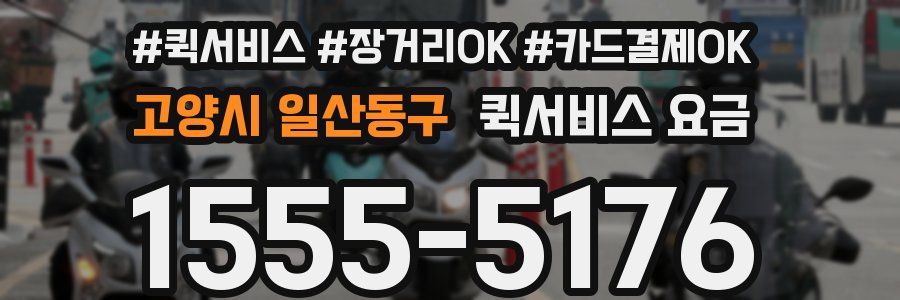 고양시 일산동구 퀵서비스 요금