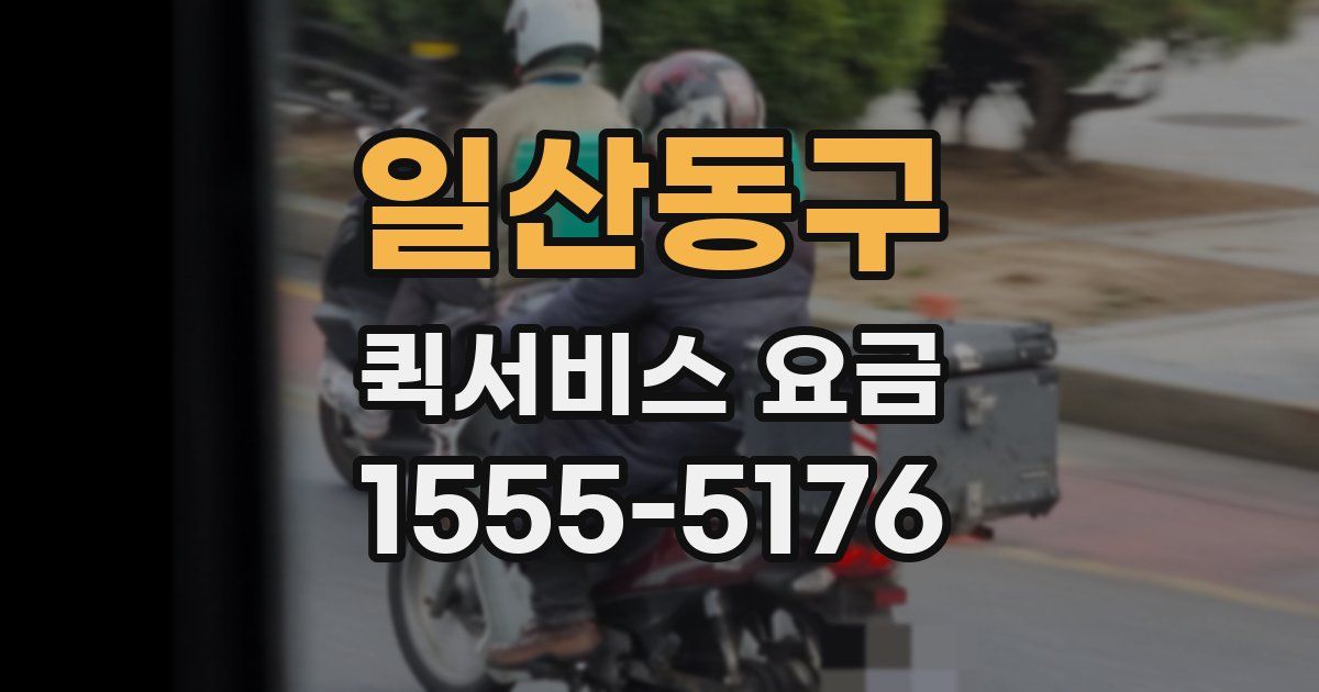 일산동구 퀵서비스 요금
