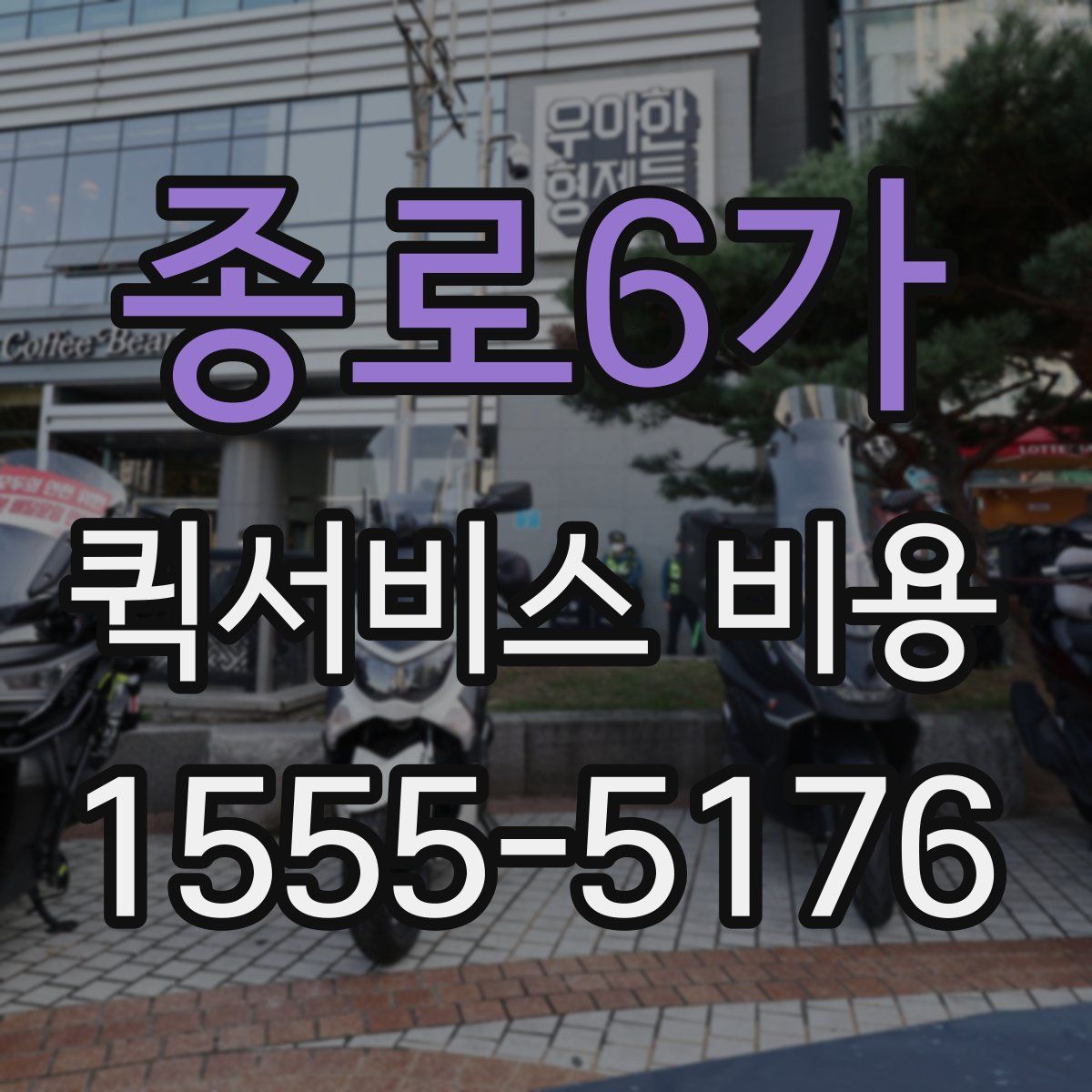 종로6가 퀵서비스 비용