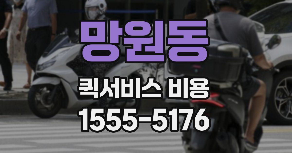 망원동 퀵서비스 비용
