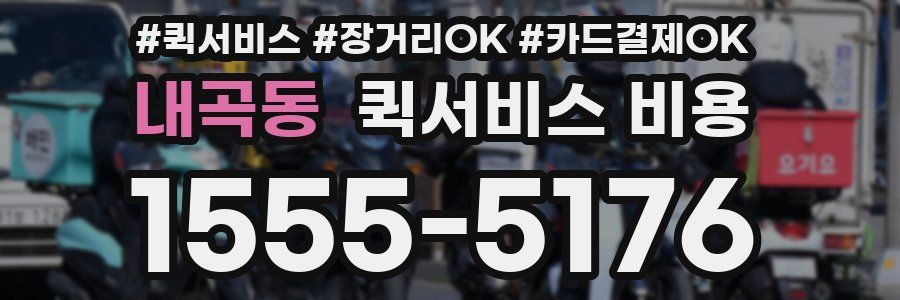 내곡동 퀵서비스 비용