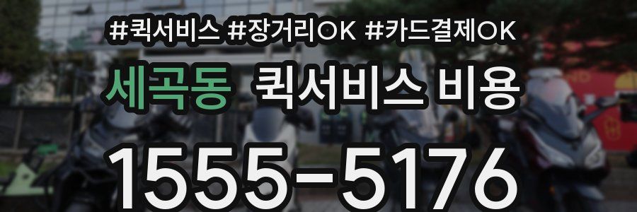 세곡동 퀵서비스 비용