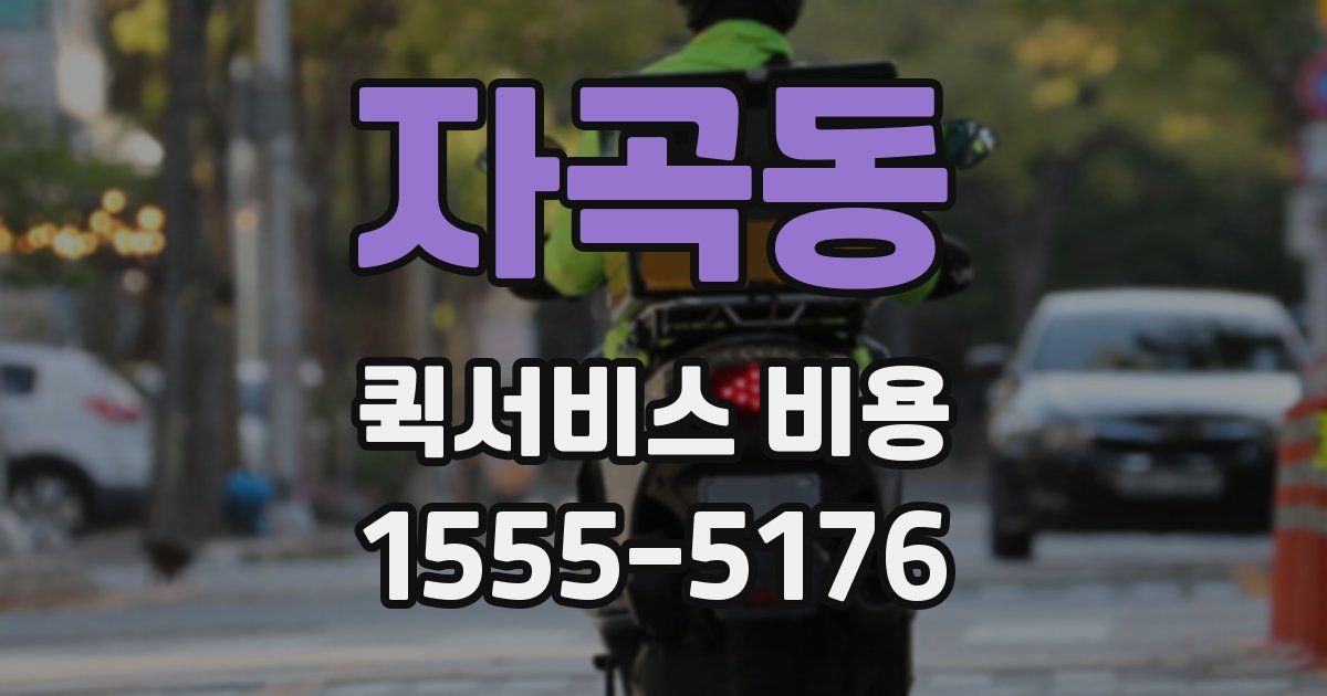 자곡동 퀵서비스 비용