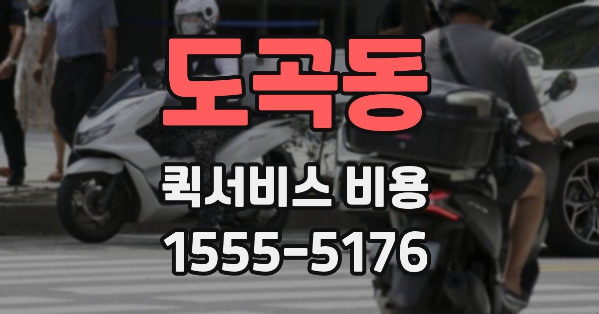 도곡동 퀵서비스 비용