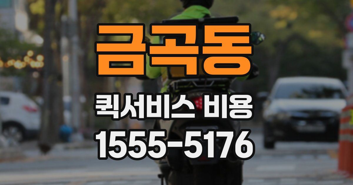 금곡동 퀵서비스 비용