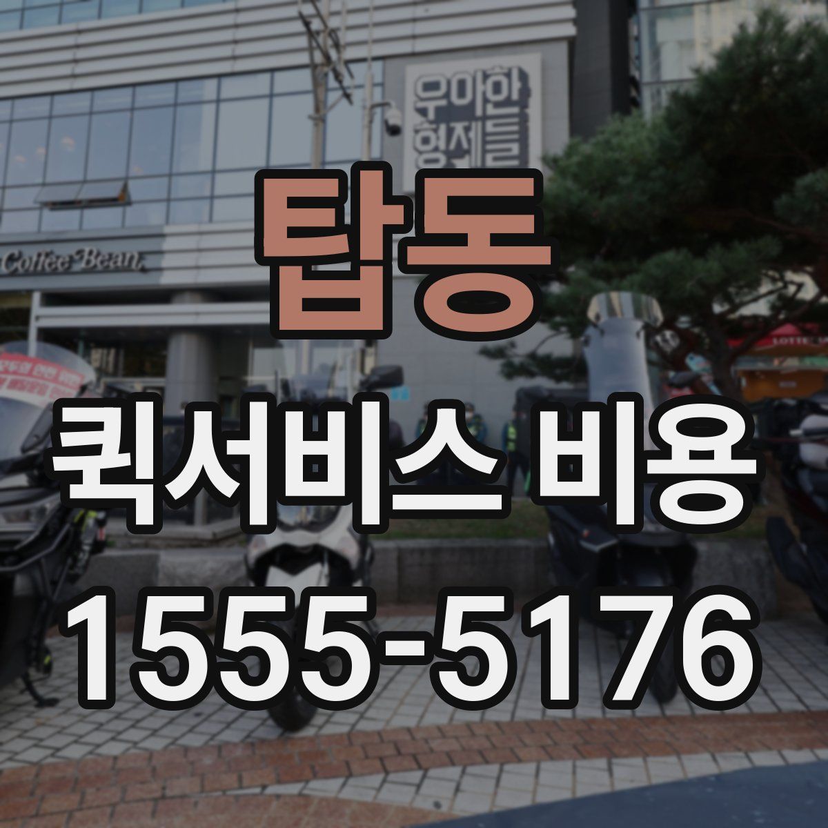 탑동 퀵서비스 비용