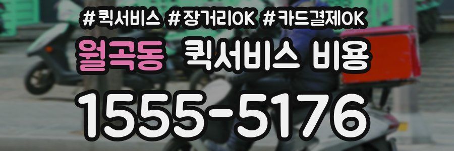 월곡동 퀵서비스 비용