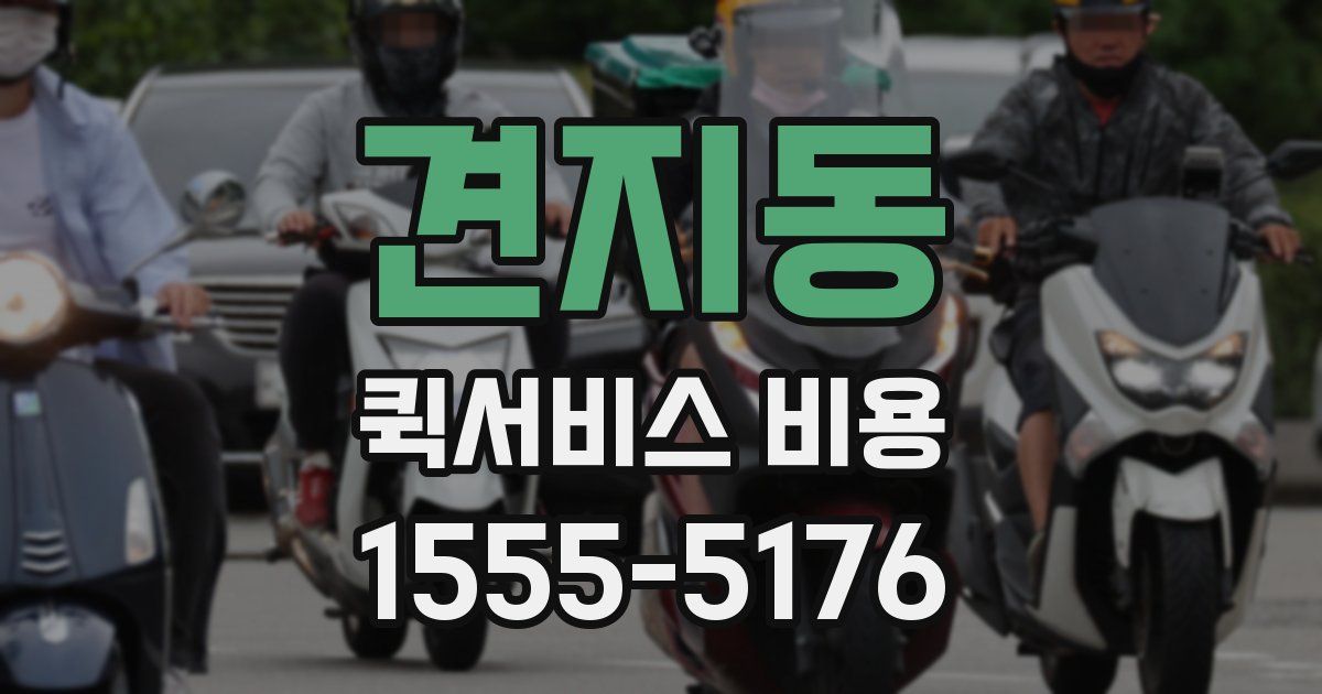 견지동 퀵서비스 비용