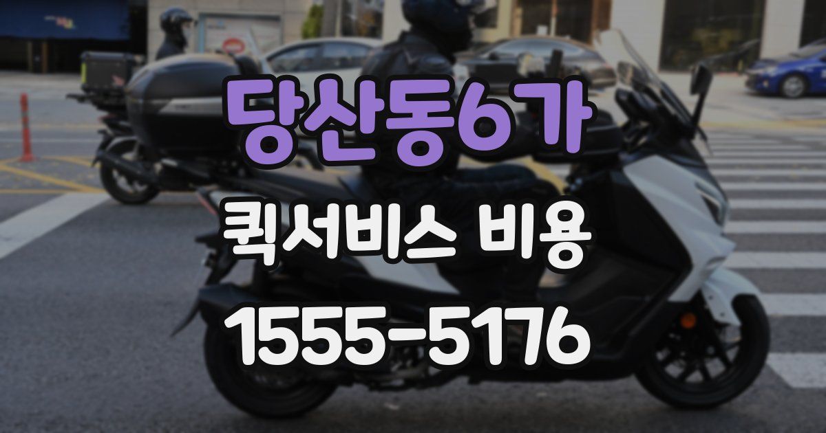당산동6가 퀵서비스 비용