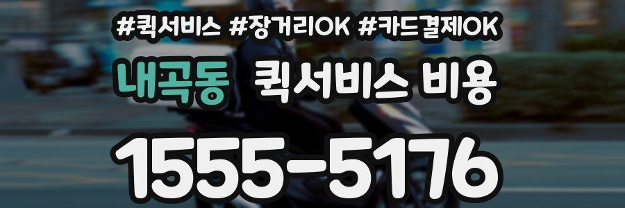내곡동 퀵서비스 비용
