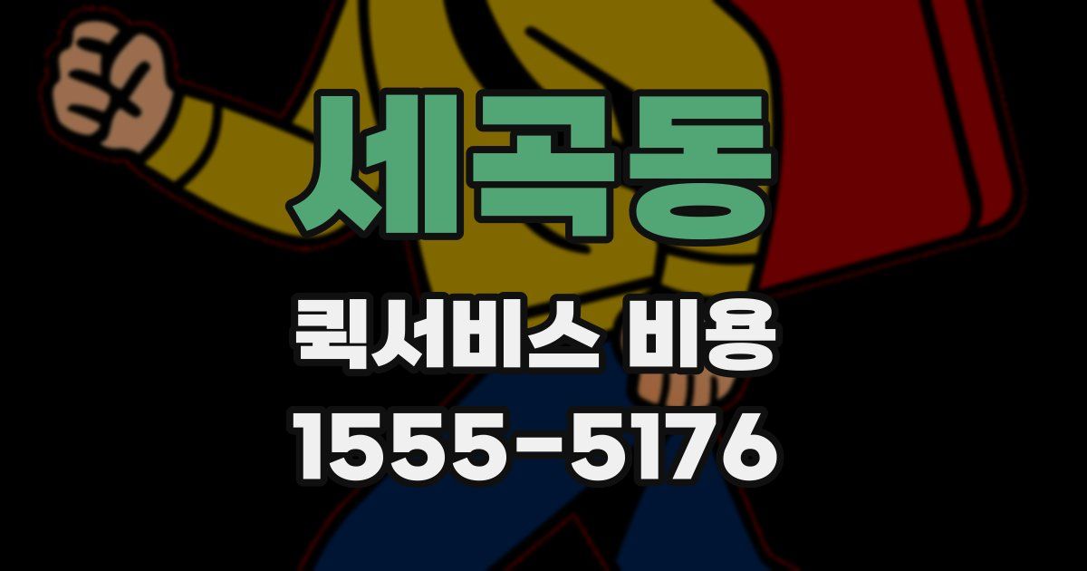 세곡동 퀵서비스 비용