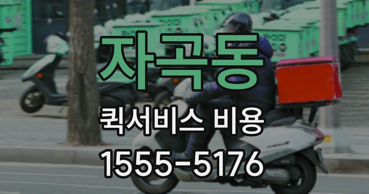 자곡동 퀵서비스 비용