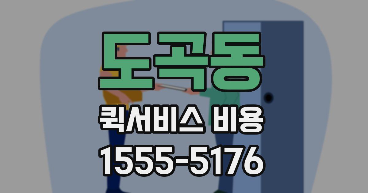 도곡동 퀵서비스 비용