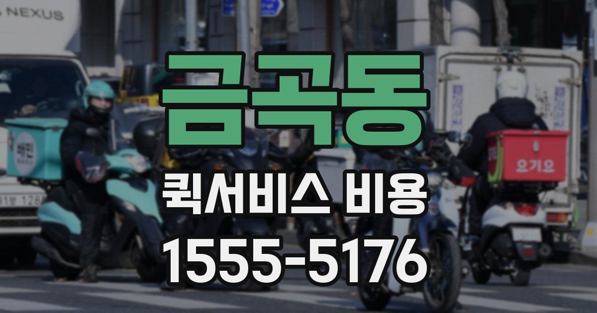 금곡동 퀵서비스 비용