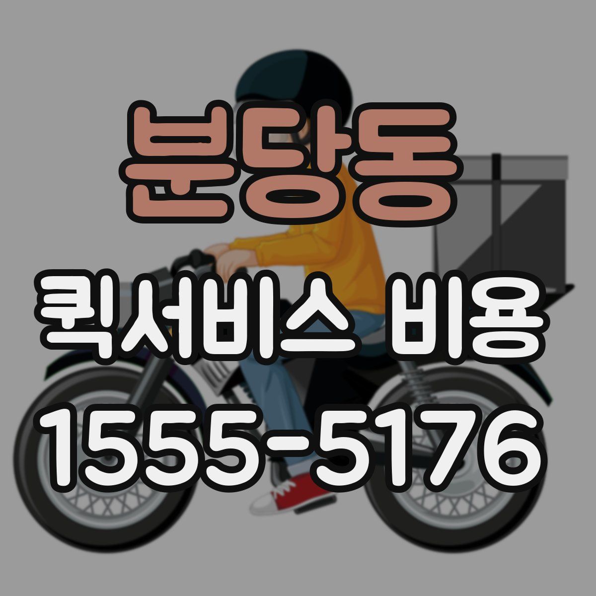 분당동 퀵서비스 비용