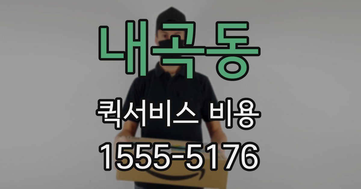 내곡동 퀵서비스 비용