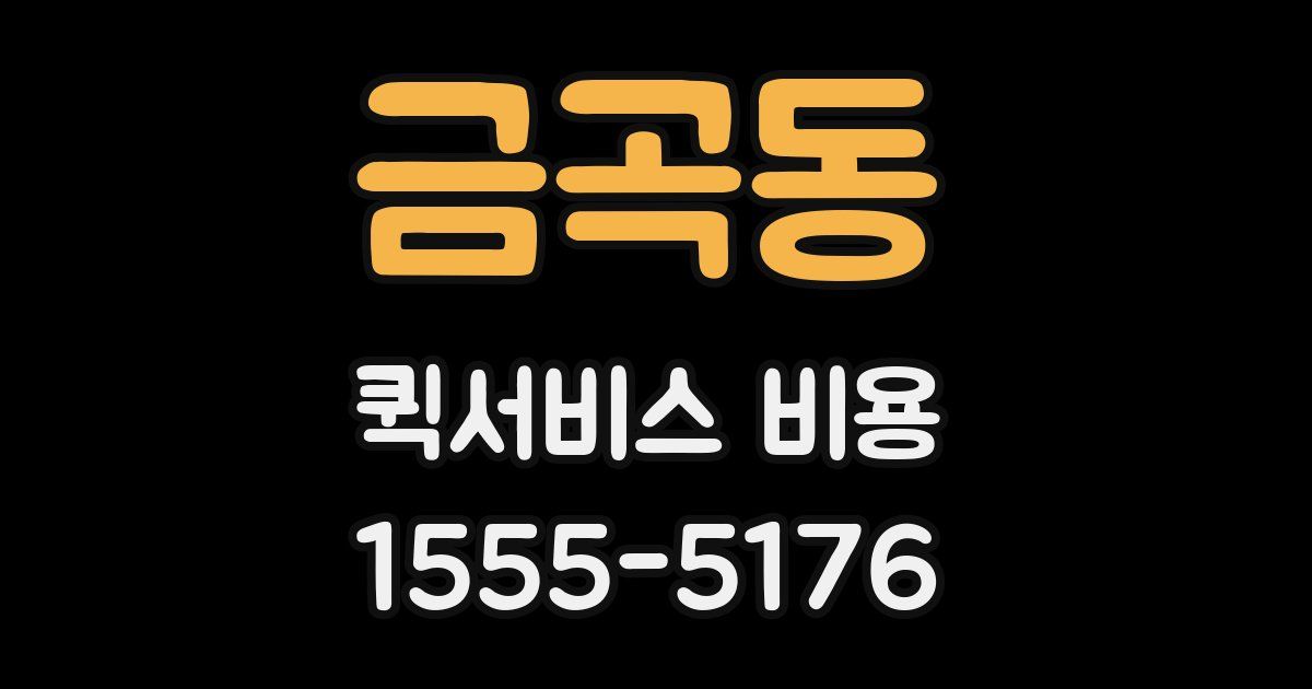금곡동 퀵서비스 비용