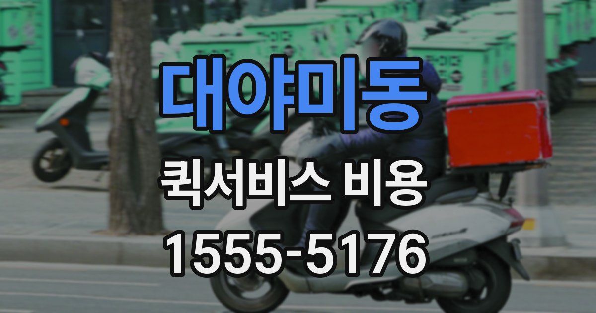대야미동 퀵서비스 비용