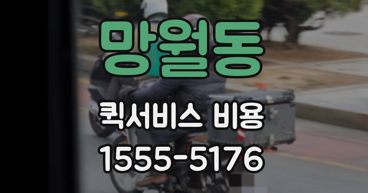 망월동 퀵서비스 비용