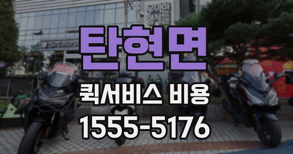 탄현면 퀵서비스 비용