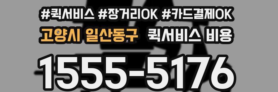 고양시 일산동구 퀵서비스 비용
