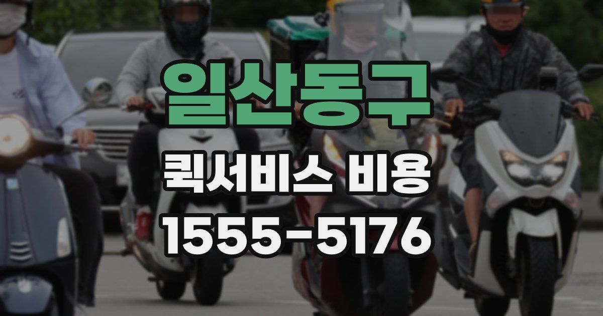 일산동구 퀵서비스 비용