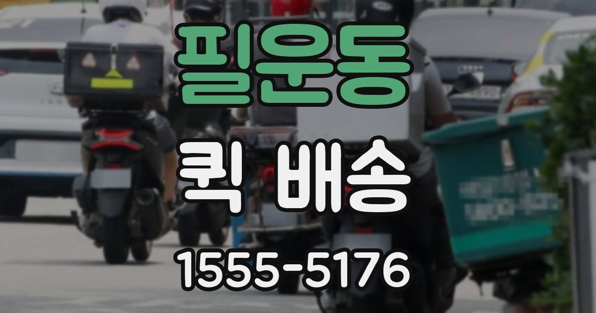 필운동 퀵 배송