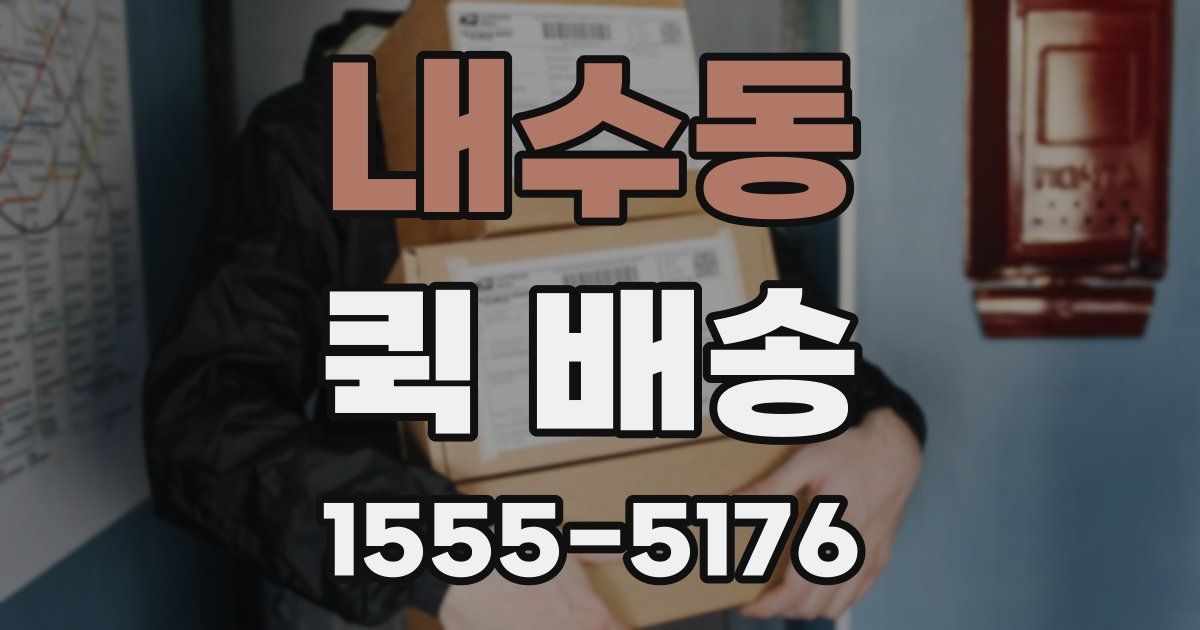내수동 퀵 배송