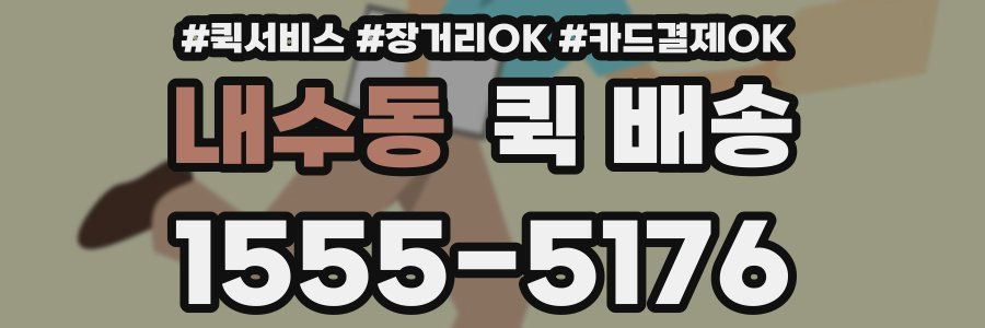 내수동 퀵 배송
