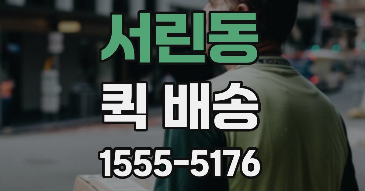 서린동 퀵 배송
