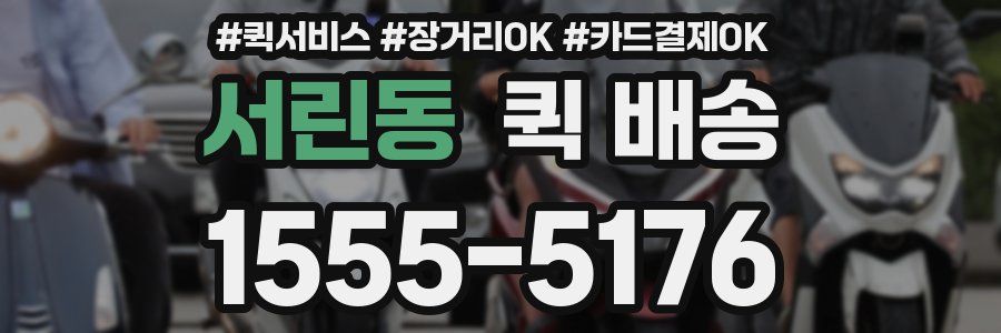 서린동 퀵 배송