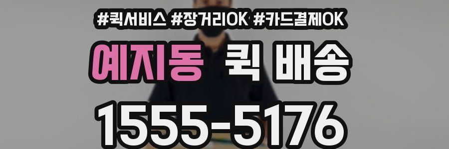 예지동 퀵 배송