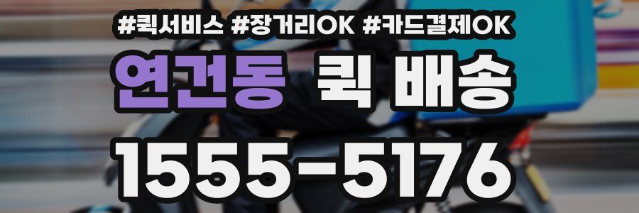 연건동 퀵 배송