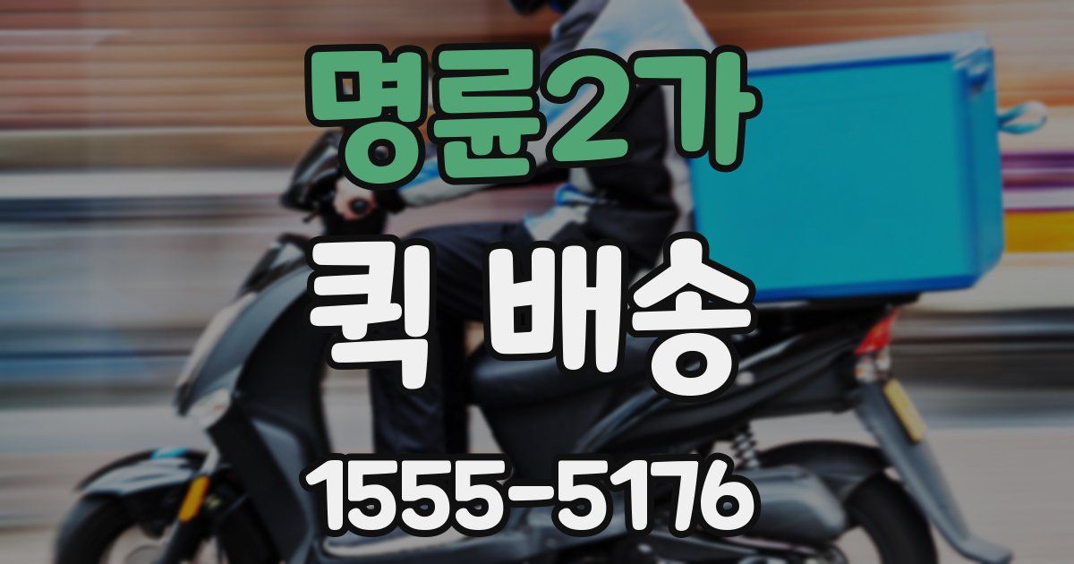 명륜2가 퀵 배송