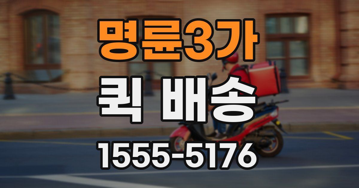 명륜3가 퀵 배송