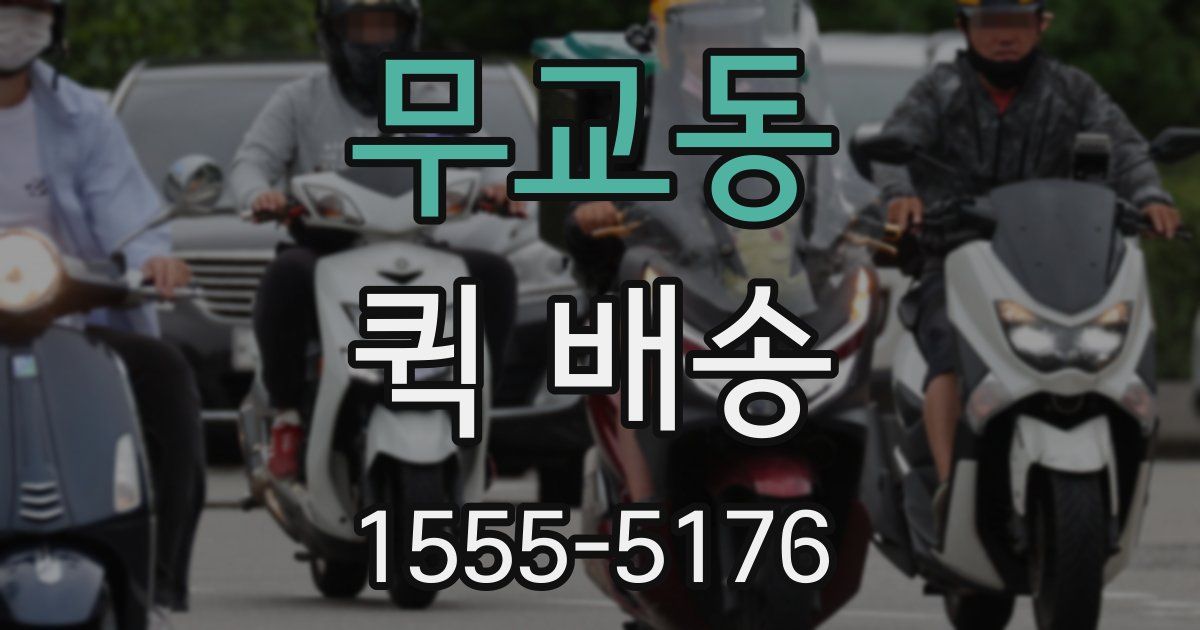 무교동 퀵 배송